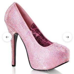 Bordello Tease Heels Baby Pink Sz 6